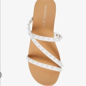 Madden Girl Candys sandal white on white studded